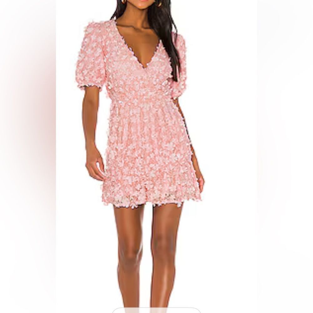 MAJORELLE Tanner Mini Dress in Baby Pink size Medium